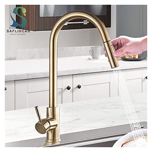 Robinet d'évier de cuisine bec extractible et mitigeur eau chaude froide - 3