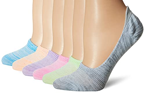 Chaussettes ballerines invisibles femme lot de 6 protège-pieds coton