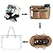 Purse Organizer Insert, Felt Purse Organizer with Zipper and Sewn Bottom Insert, Fit Speedy Neverfull Graceful,6 Sizes (Medium, Caramel)