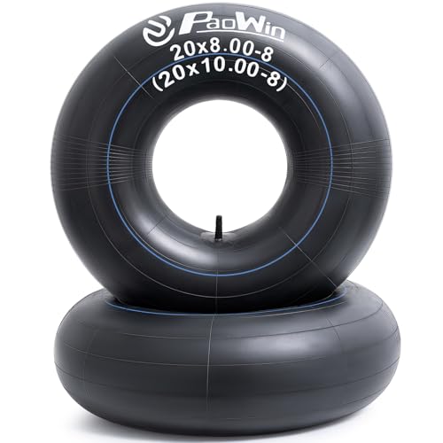 2-PZ 20x8.00-8/20x10.00-8 Tubo interno di ricambio con stelo valvola dritto TR13 compatibile con carriole, falciatrici, carrelli e altro 20x8.00-8/20x10.00-8 Tubi per pneumatici