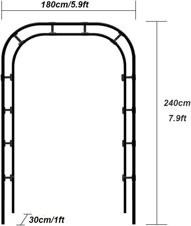 Jardin arches arbors support d'arche en métal pour aménagement extérieur de patio