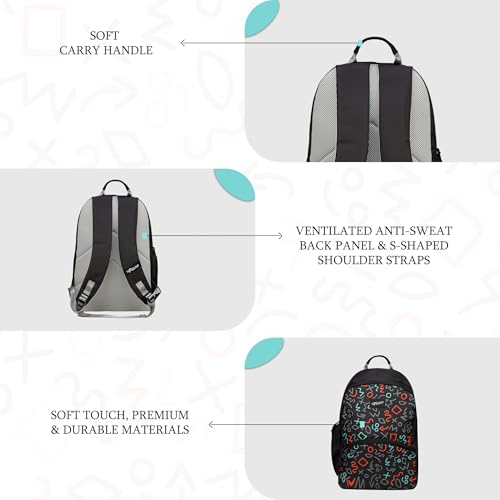Image of F Gear Brio Kids Backpack|Water-Resistant Polyester|2 Spacious Compartments with Front Pocket & Bottle Holder Adjustable Shoulder Straps|Durable YKK Zippers