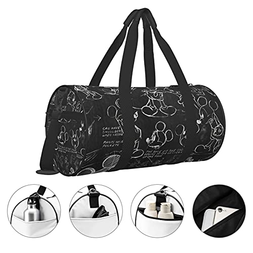 Mickey Mouse Round Travel bag Stylish Sports Gym Duffel Bag Travel Luggage Handbag for Men Women.Can be Used for Hiking,Vacation, Business, Sports,Travel,Beach,Training