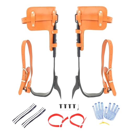 Best Boots for Tree Climbers: Top Gear for Arborists 14 timiland Tree Climbing Gear Set,Tree Climbing Spikes,Upgraded Tree Climbing Gear with Adjustable Length Design,Tree Climbing Tool Set for Logging,Tree surgen, Hunting (Brown)