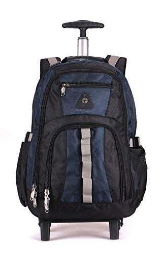 Preisvergleich Produktbild AHWZ Trolley Rucksack, Schulter Trolley Rucksack Reisetasche Business Große Kapazität Männer Und Frauen Schulranzen Rollrad Rucksack 35L / 45L,Royalblue,22Inches