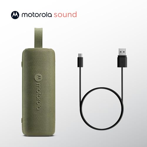 Motorola Sound - Altoparlante Bluetooth Wireless Rokr 600 - Suono Potente Da 30 W, Resistente All'acqua E Polvere, Funzione Broadcast Per Collegare Oltre 20 Altoparlanti, 6 Ore Di Riproduzione, Verde - 7