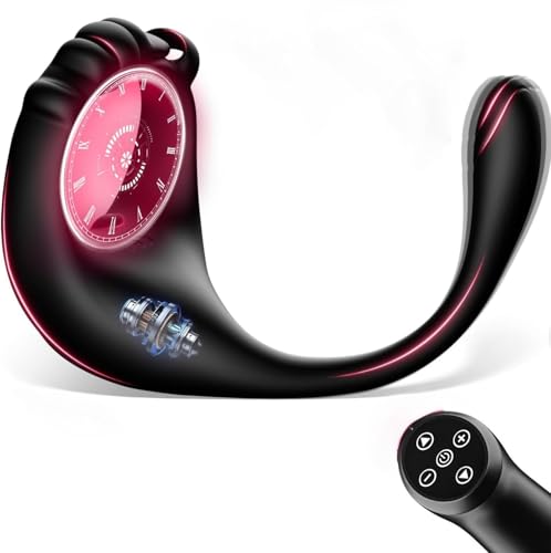 Estimulador Prostata Vibradores Para Hombres Plug Anales,con Vibración Juguetes Sexuales hombre Consolador con 10 Modo, Masajeador Prostata Estimulación Anillo Vibradorador Anal Vibrador con Mando