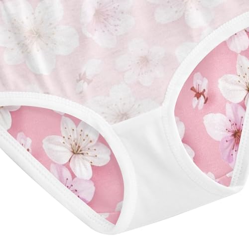Toddler Briefs, Cherry Blossom Flowers Cotton Girls Underwear, 2T–8 Years4