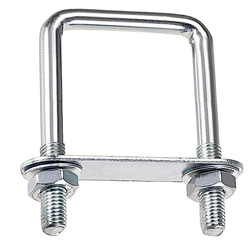 duoyif U-Bolts M10 90mm x 150mm Square Stainless Steel With Nut Frame Plate Washer U Bolts For Pipe Fixing Car Ships Die 1pc (M10 90x150mm)
