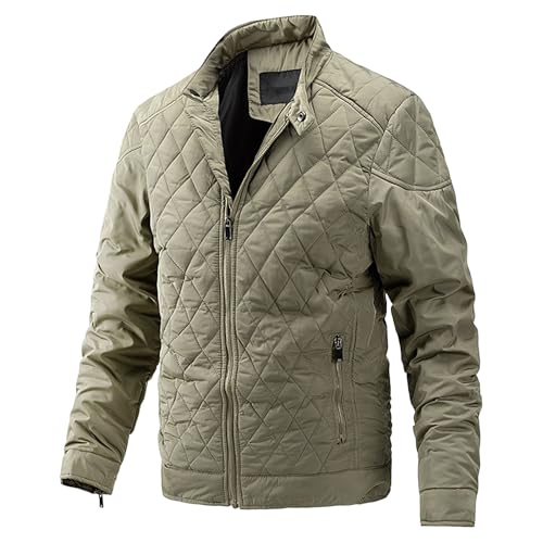 Bomber matelassé pour homme coupe-vent et col montant isolant