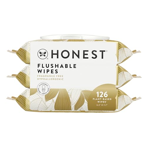 The Honest Company Flushable Wipes, Hypoallergenic, Gilded Wings, 126 Count - image 9