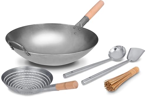 Wok de Carbono 16 Pulgadas con Set de 4 Utensilios miniatura 1