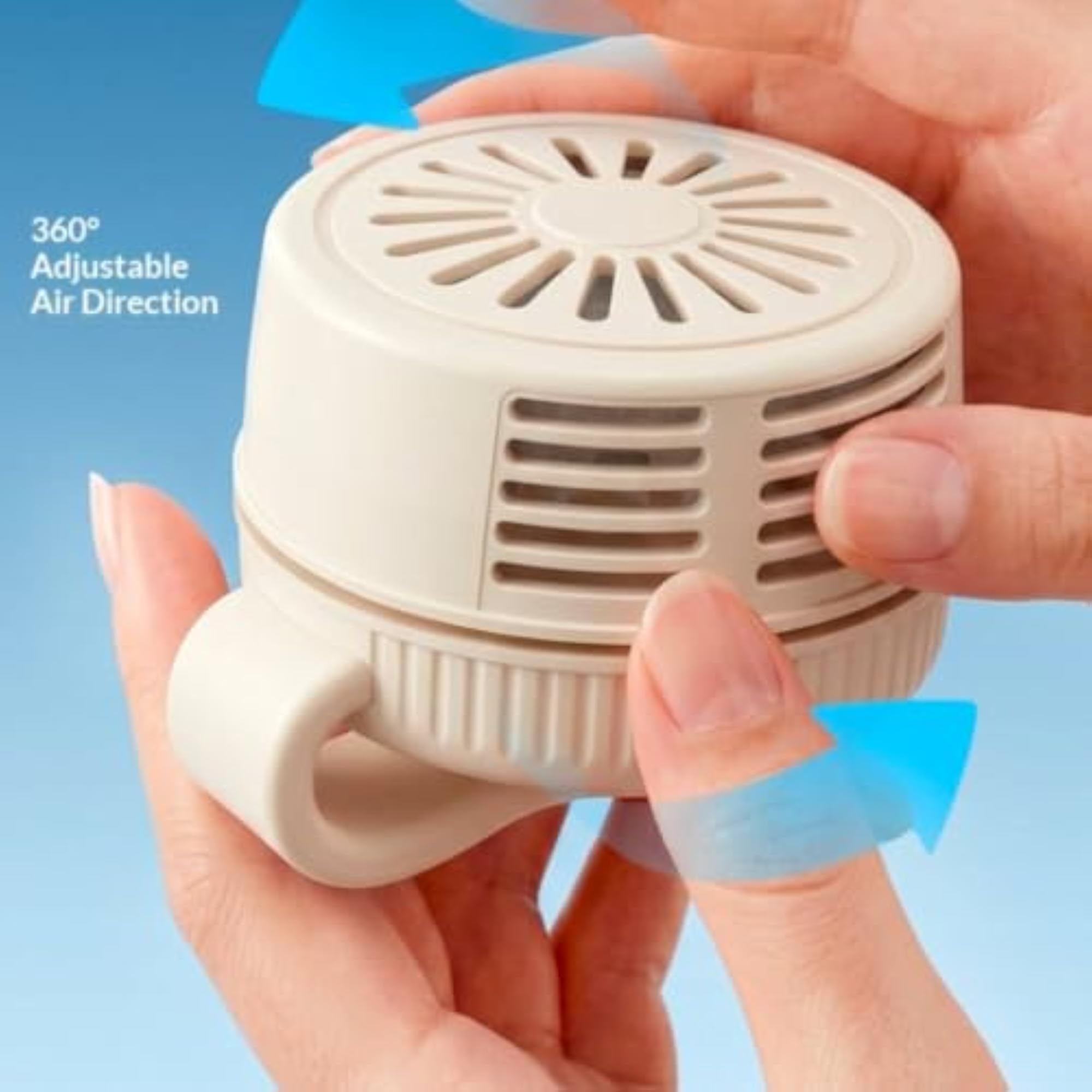 3-Speed Compact Clip-On Mini Fan for Daily Use