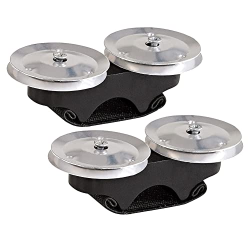 Colorist 2Pcs Cajon Box Drum Jingle Tambourine Percussion Instruments Accessory Hand Foot Tambourine #TOP5