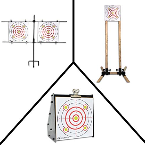 Highwild Paper Targets - Bullseye Shooting Targets Sheet Paper - For Air Rifle/Airsoft Pistol Practice Bullet Traps - 11"X 11", 50 Pack #TOP2