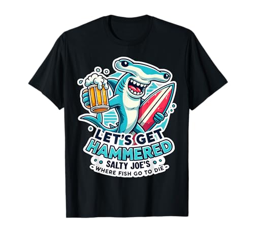 Let's Get Hammered, Surfing Shark Beer T-Shirt