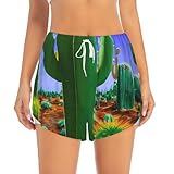 Zoom IMG-1 bskgohp cactus desert print pantaloncini Zoom IMG-1 bskgohp cactus desert print pantaloncini