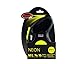 FLEXI New Neon Tape Retractable Dog Leashes for Large Dogs Upto 110 lbs. – 16 ft., Neon Yellow/Black | Tangle Free Pet Walking Leash with One-Handed Brake, Pause, Lock|German Quality Product