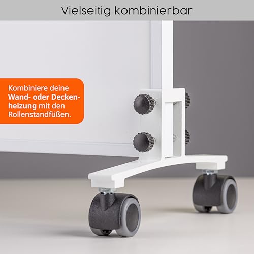 K&ouml;nighaus Rollenstandf&uuml;&szlig;e - 2 Metallstandf&uuml;&szlig;e mit Rollen f&uuml;r Infrarotheizungen der K&ouml;nighaus P-Serie