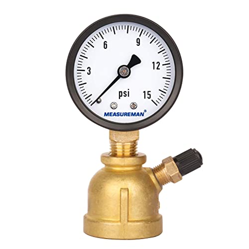 Jauge de pression de gaz en laiton forgé pour détecter les fuites de tuyauterie