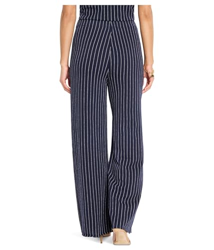 NIC+ZOE Women's Petite 30" Destination Stripe Wide-Leg Knit Pants3