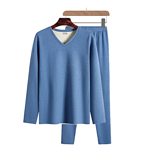 Sous-vêtement thermique pour homme en velours allemand bleu taille XXXL