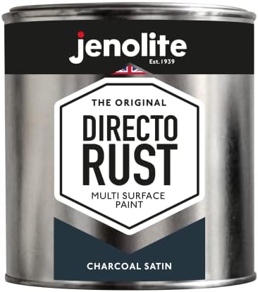 JENOLITE Directorust Satin Paint | SAGE GREEN | Multi Surface Paint | For Use On Wood, Metal, Plastic, Ceramic & Rusted Surfaces | 1 Litre (RAL 7494C)