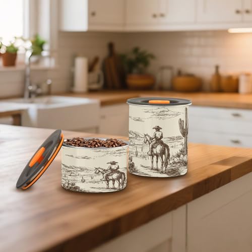 Lata hermética de acero inoxidable para café 900ml miniatura 6