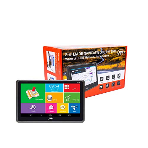 GPS navigation system with DVR PNI S916 7 inch screen with Android 6.0, 16 GB memory, Here Maps
