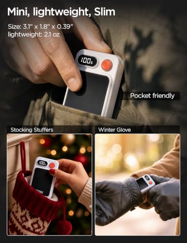 Electric Hand Warmers Rechargeable 2 Pack, Magnetic AI Hand Warmers with LED Display & 4 Levels, Portable Pocket Heater, Gifts for Christmas, Camping, Golf, Raynauds, Hunting, Women & Men - image 5