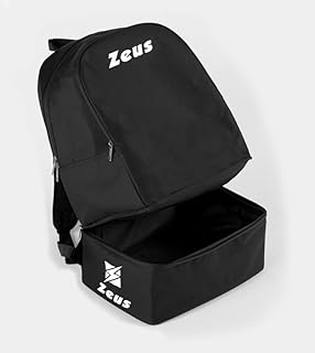 Etoile Zaino Start per Zeus Sport Calcio Calcetto Zainetto Football Relax Tempo Libero Free Time Bags Borsa Borsone Zaini Fitness Allenamento Lavoro Navetta (Nero, H 50 x L 33 x P 23 cm)