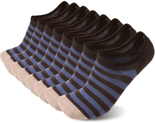 Sunew No Show Socks Womens and Men Low Cut Ankle Short Anti-Slid Athletic Running Casual Invisible Liner Socks 8 Pairs
