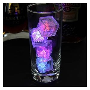 ijsemmer 12 STKS LED IJsblokjes Glowing Neon Party Bril Bal Flash Licht Lichtgevend Bruiloft Festival Kerst Bar Wijndecoratie Benodigdheden
