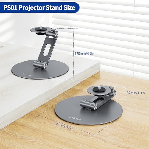 image for BESIGN PS01 Projector Foldable Mount Stand, Angle Adjustable Projector