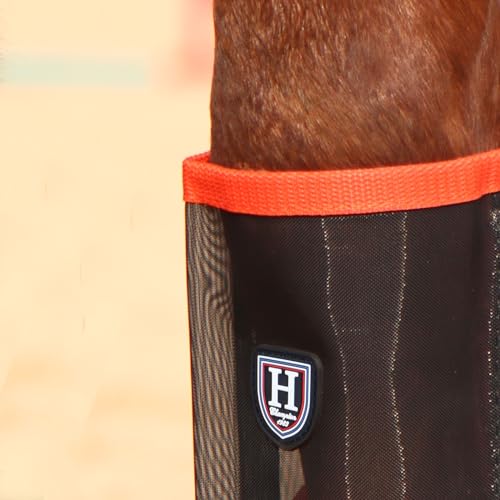 Image of Harrison Howard Loose-Fitting Horse Fly Leggings Breathable, Tear-Resistant Fine Mesh Leg Guards Stay-on Comfortable Fly Boots (Set of 4)