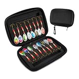 16 Stück Kunstköder Spinner Blinker Set, Angelzubehör mit Aufbewahrungsbox