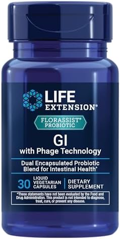 Life Extension, Florassist, GI With Phage Technology, 30 Liquid Veggie Caps