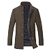 YOUTHUP Herren Wolle Mantel mit Steppweste Regular Fit Winter Wollmantel