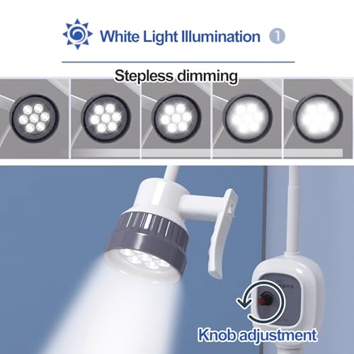 Lampe de type support de sol LED 12W orientable pour examens médicaux et chirurgicaux - 2