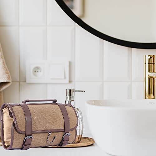Seyfocnia Travel Duffel Bag Waterproof Weekender Leather Overnight Bag With Toiletry Bag thumb #7