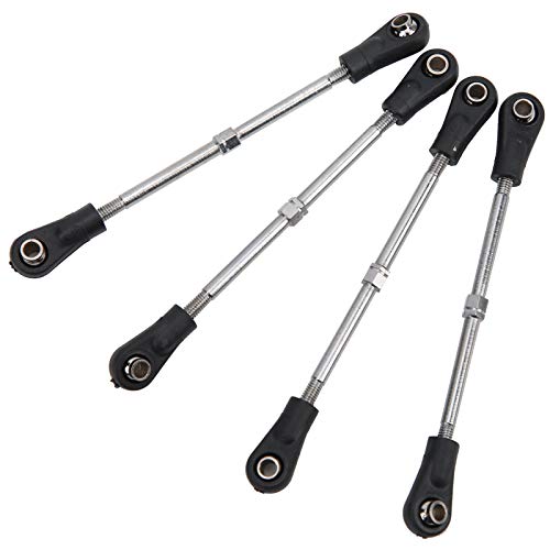 Culnflun RC Car Steering Rod, 4Pcs Steering Linkage Rod Adjustable, Fit for Monsters Trunk Racing Truck 1/10 RC Model