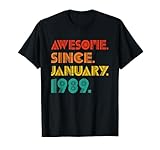Photo Gallery awesome since january 1989 birthday 1989 men women vintage maglietta Photo Gallery awesome since january 1989 birthday 1989 men women vintage maglietta