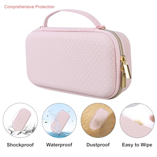Elonbo Carrying Case for Portable Handheld Inhaler Nebulizer Machine for Adults and Kids, Asthma Inhaler Travel Case, Handheld Mesh Atomizer Machine Holder, Inhaler Spacer Bag, Star Pink - Thumbnail 3