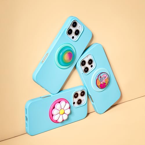 Image of POPSOCKETS Polycarbonate iPhone 16 Pro Max Case Compatible with Magsafe, Phone Protective Case for iPhone 16 Pro Max, Wireless Charging Compatible - Butterfly Pea Blue