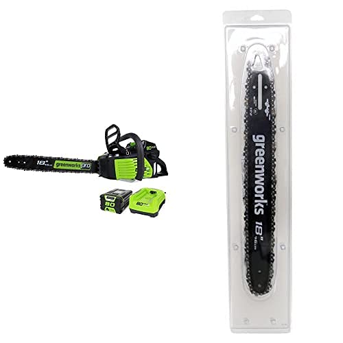 Amazon.com : Greenworks Pro 80V 18-Inch Cordless Chainsaw with Bar
