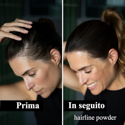 Leon Miguel® Hair Line Powder – Correttore/Approccio Puder | Per Capelli E Capelli Su Crescita Attraverso Shadow Make Up | Resistente All' Acqua (Marrone Scuro) - 6