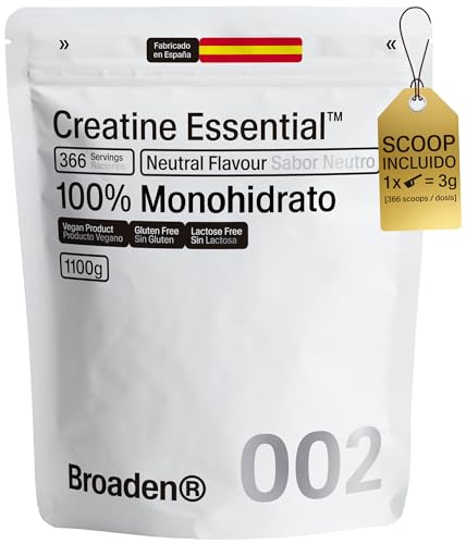 1,1kg Creatina Monohidrata en Polvo Sin Sabor con 133 Dosis | 100% Creatina Monohidrato Micronizada | Incluye Dosificador | Sin Añadidos | Sin OMG, Vegano, Sin Gluten.