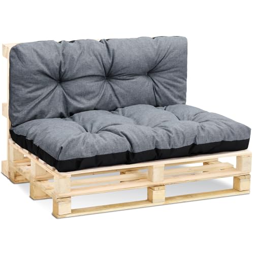 Amazinggirl Palettenkissen Outdoor Kissen Rückenkissen 120x80 cm - Auflagen für Paletten...