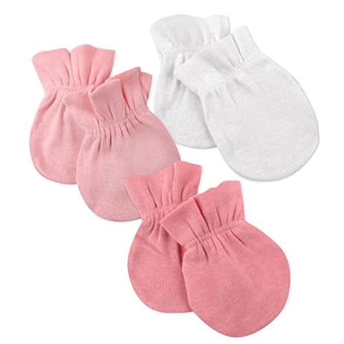 Image of HonestBaby Baby 100% Organic Cotton Multipack Cap Hats and No Scratch Mitts