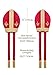 ANINECT Pope Hat Adult Priest Headpiece Bishop Mitre Catholic Cardinal Cap Halloween Cosplay Costume Accessory (A)